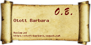 Otott Barbara névjegykártya